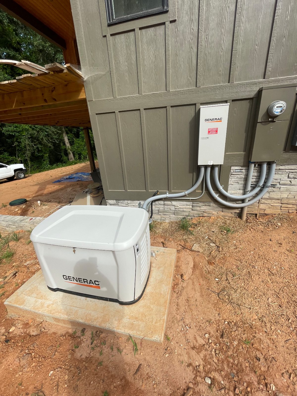 Generac standby generator installed by Hill Electrical Contractors